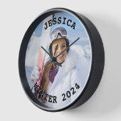 Zwart-wit gebogen tekst Familiefoto (Hoek)