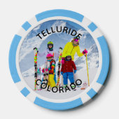 Zwart-wit gebogen tekst Familiefoto Poker Chips (Achterkant)