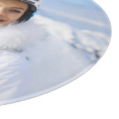 Zwart-wit gebogen tekst Familiefoto Snijplank (Hoek)