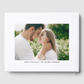 Zwart-wit gebold Italiaans Typografie Wedding Gastenboek (Achterkant)