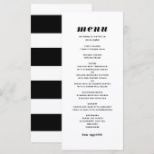 Zwart-wit gebold Italiaans Typografie Wedding Menu (Voorkant / Achterkant)