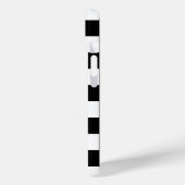 Zwart-wit geborduurd met monogram Case-Mate iPhone case (Achterkant / Links)