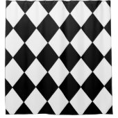 Zwart-wit geborduurd schoengordijn douchegordijn (Voorkant)