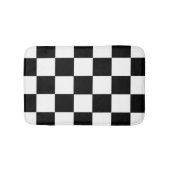 Zwart-wit geborduurd toetsenbordpatroon badmat (Voorkant)