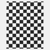 Zwart-wit geborduurd toetsenbordpatroon fleece deken (Voorkant)