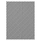 Zwart-wit geborduurd toetsenbordpatroon tafelkleed (Voorkant)