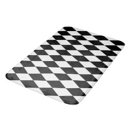 Zwart-wit geborduurde Bath Mat