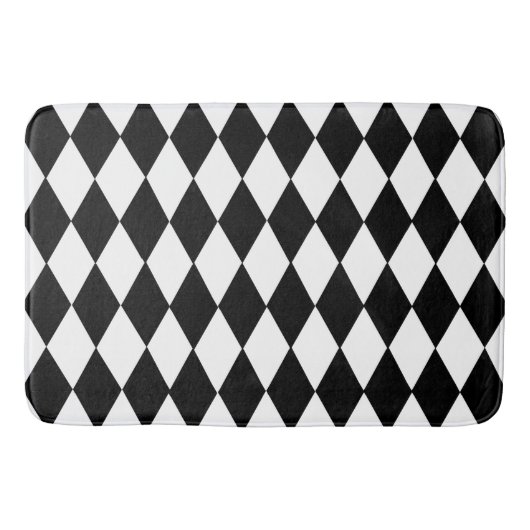 Zwart-wit geborduurde Bath Mat (Voorkant)