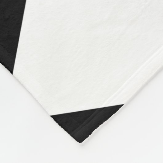 Zwart-wit geborduurde rugzak fleece deken (Hoek)