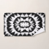 Zwart-wit geborsteld bad handdoek (Handdoek)