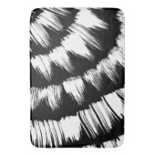 Zwart-wit geborsteld badmat (Voorkant Verticaal)