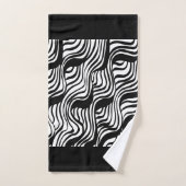 Zwart-wit geborsteld patroon bad handdoek (Handdoek)