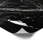  zwart-wit gebroken hart illustratie poster (Hoek)