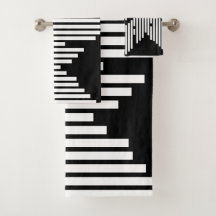 Zwart-wit gebroken lijnen gestapeld