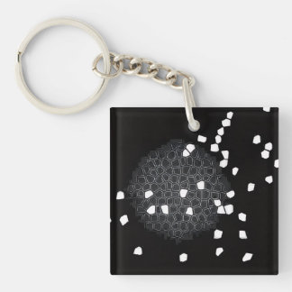 Zwart-wit gebroken puzzelsleutelhanger sleutelhanger