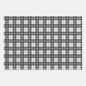 Zwart wit gebundeld buffel gemengde patroon contro inpakpapier vel (Voorkant 3)