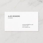 Zwart-wit gecheckt patroon, aangepast monogram visitekaartje (Achterkant)