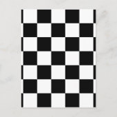 Zwart-wit gecheckt patroon briefkaart (Voorkant)