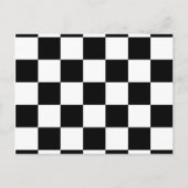 Zwart-wit gecheckt patroon briefkaart (Voorkant)