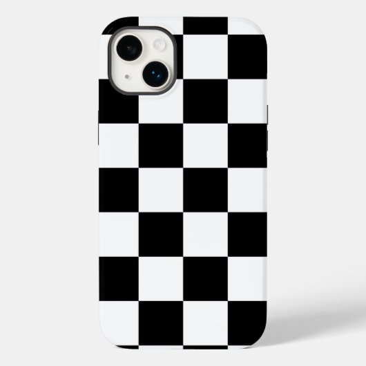 Zwart-wit gecheckt patroon Case-Mate iPhone case (Achterkant)