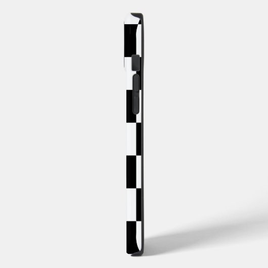 Zwart-wit gecheckt patroon Case-Mate iPhone case (Achterkant / Links)