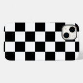 Zwart-wit gecheckt patroon Case-Mate iPhone case (Achterkant (horizontaal))