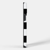 Zwart-wit gecheckt patroon iPhone hoesje (Rechterkant)