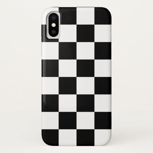 Zwart-wit gecheckt patroon (WB) Case-Mate iPhone Case (Achterkant)