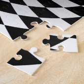 Zwart-wit gecheckte optische vortex-verlichting legpuzzel (Zijkant)