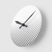 Zwart-wit gecheckte patroonklok ronde klok (Hoek)
