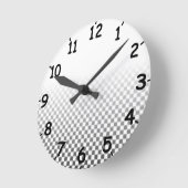 Zwart-wit gecheckte patroonklok ronde klok (Hoek)