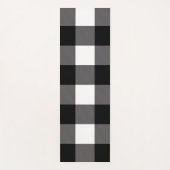 Zwart-wit gecheckte vierkantjes buffelplaat yogamat (Voorkant)