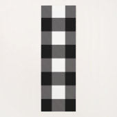 Zwart-wit gecheckte vierkantjes buffelplaat yogamat (Achterkant)