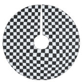 Zwart-wit gecheckte vierkantjes kerstboom rok (Voorkant)