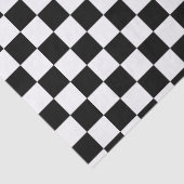Zwart-wit gecheckte vierkantjes tissuepapier (Detail)