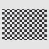 Zwart-wit gecheckte vierkantjes tissuepapier (Voorkant)