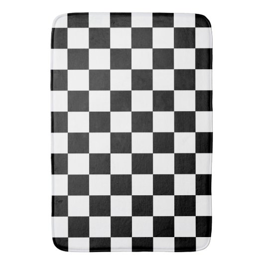 Zwart-wit gecontroleerd badmat (Voorkant Verticaal)