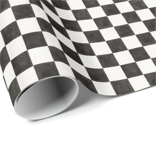 Zwart-wit gecontroleerd cadeaupapier (Rol Hoek)