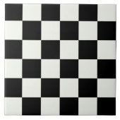 Zwart-wit Gecontroleerd Check Pattern Ceramic Ti Tegeltje (Voorkant)