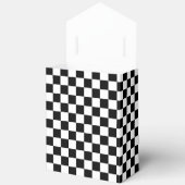 Zwart wit gecontroleerd controlepatroon bedankdoosjes (Open)