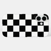 Zwart wit gecontroleerd controlepatroon Case-Mate iPhone case (Achterkant (horizontaal))