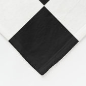 Zwart wit gecontroleerd controlepatroon fleece deken (Hoek)