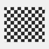 Zwart wit gecontroleerd controlepatroon fleece deken (Voorkant (Horizontaal))