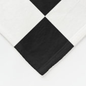 Zwart wit gecontroleerd controlepatroon fleece deken (Hoek)