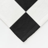 Zwart wit gecontroleerd controlepatroon fleece deken (Hoek)