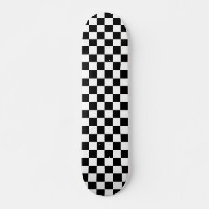 Zwart wit gecontroleerd controlepatroon persoonlijk skateboard