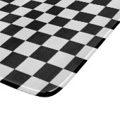 Zwart wit gecontroleerd controlepatroon snijplank (Hoek)