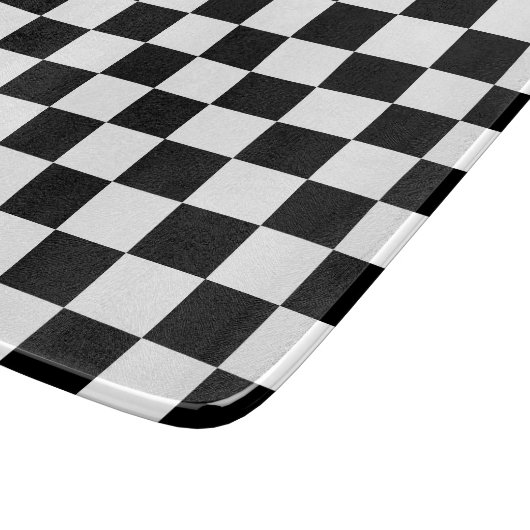 Zwart wit gecontroleerd controlepatroon snijplank (Hoek)