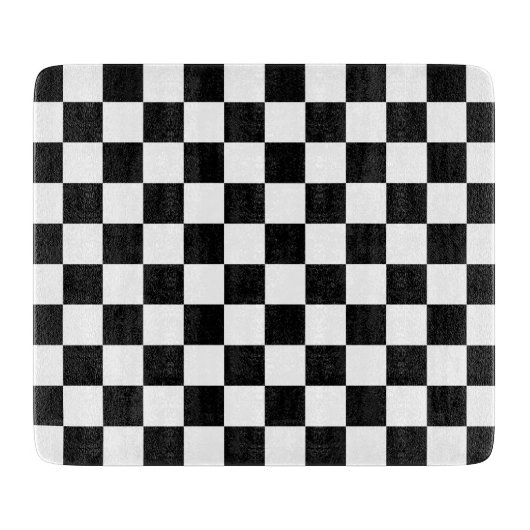 Zwart wit gecontroleerd controlepatroon snijplank (Voorkant)