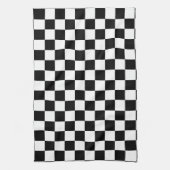 Zwart wit gecontroleerd controlepatroon theedoek (Verticaal)